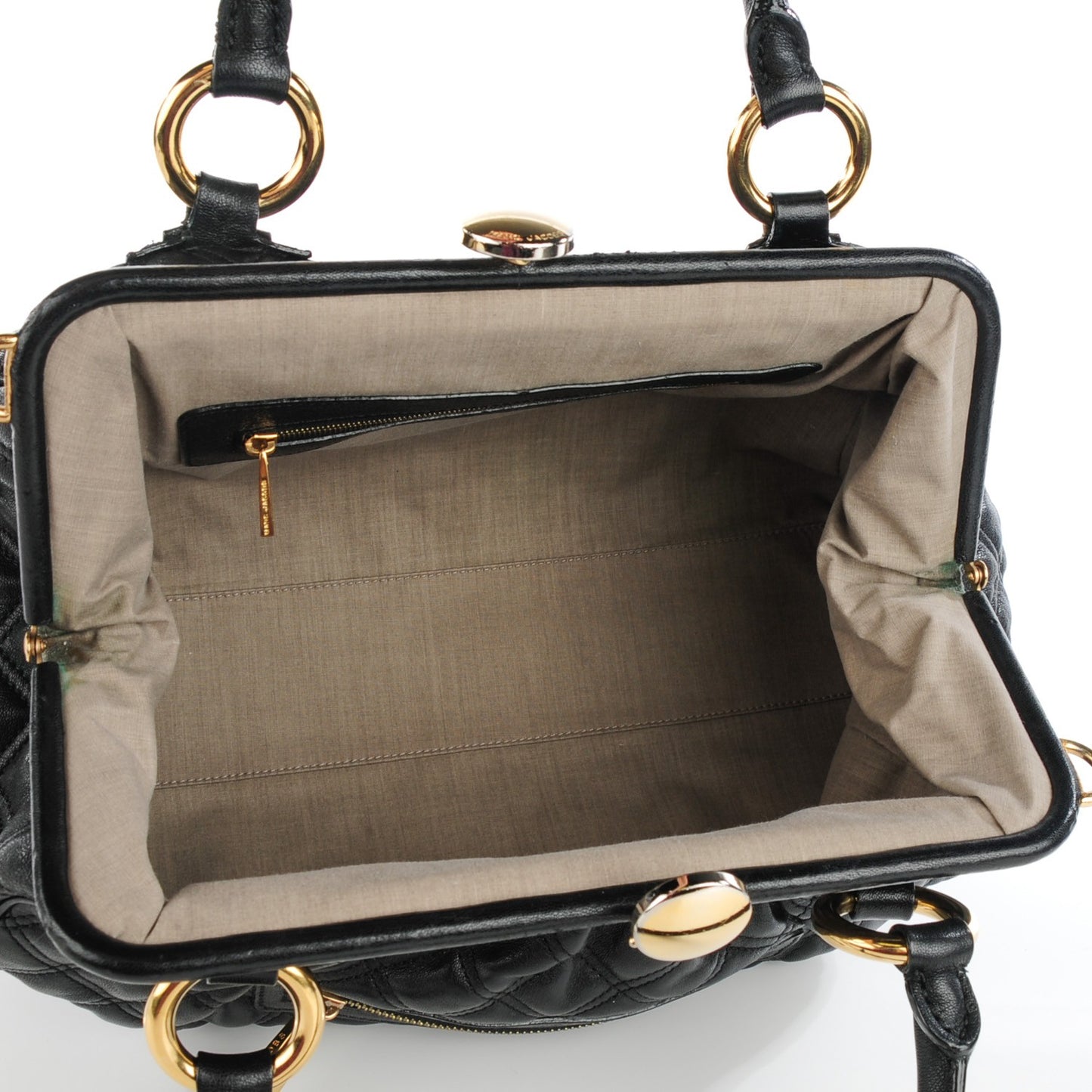 Calfskin Quilted Stam Black