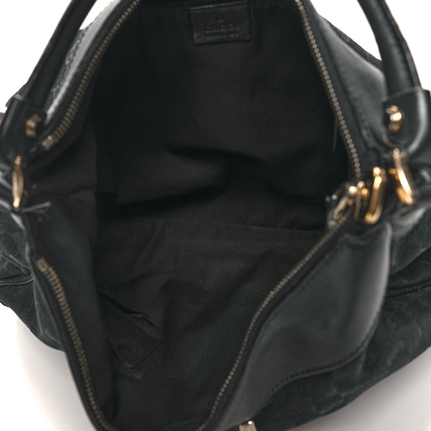 Gucci Monogram Large D Gold Ring Hobo Black 5 of 14