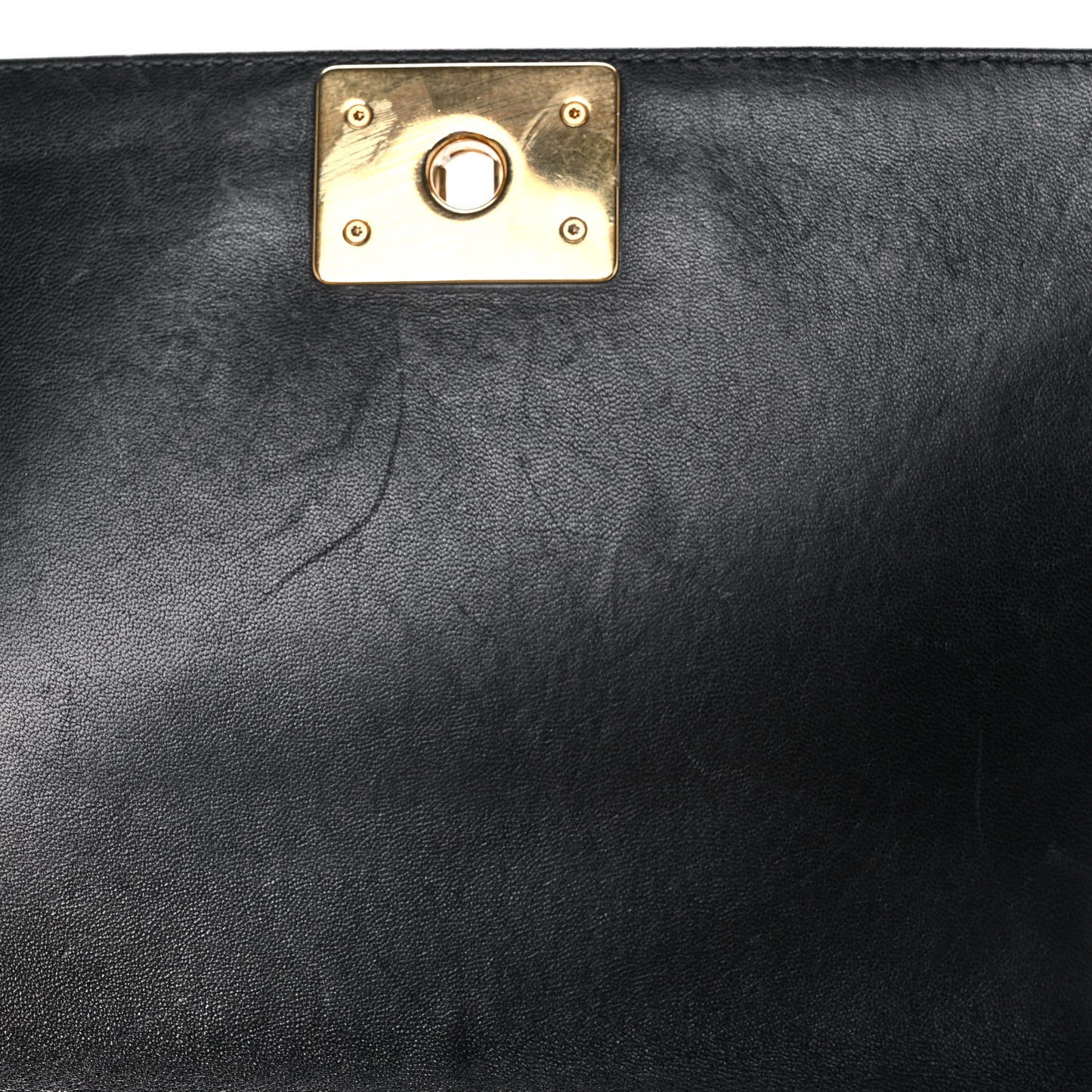 Lambskin Quilted Medium Boy Flap Black