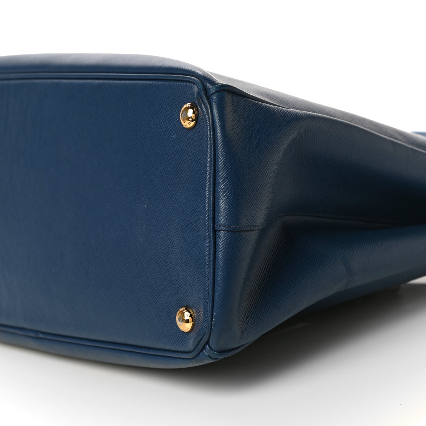 Saffiano Lux Medium Double Zip Tote Bluette