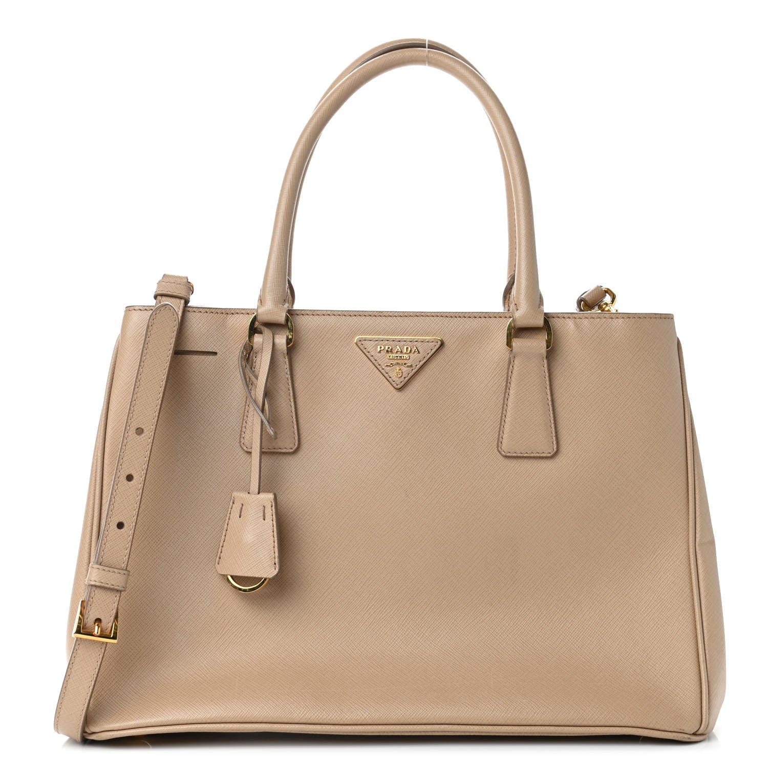 Prada Saffiano Large Galleria Double Zip Tote Argilla 1 of 7