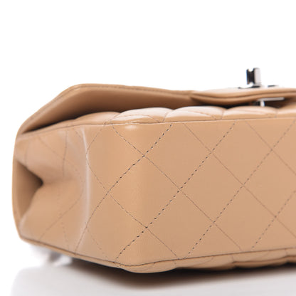 Chanel Lambskin Quilted Mini Rectangular Flap Beige 6 of 11