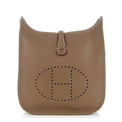 Hermes Taurillon Clemence Evelyne III PM Etoupe 1 of 7