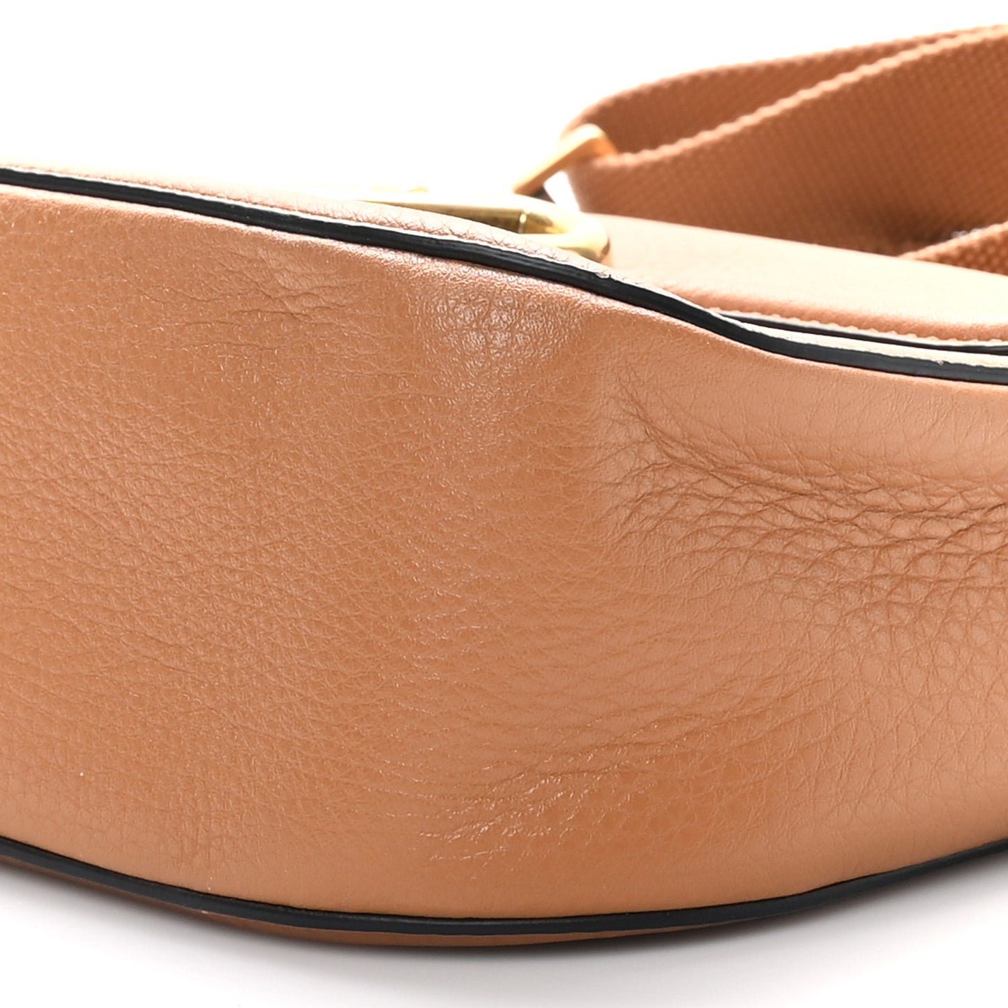 Soft Grainy Calfskin Alltime Shoulder Bag Almond Beige