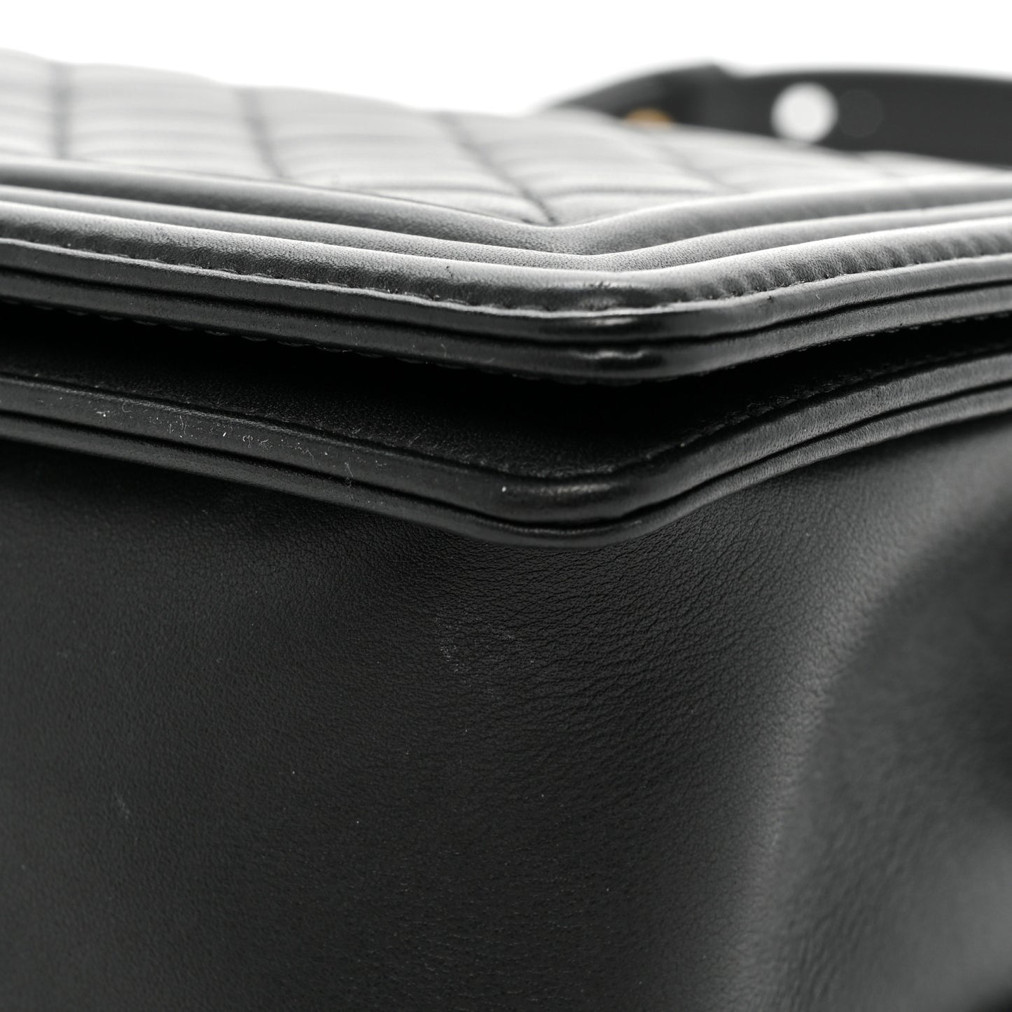 Calfskin Quilted New Medium Boy Flap Black