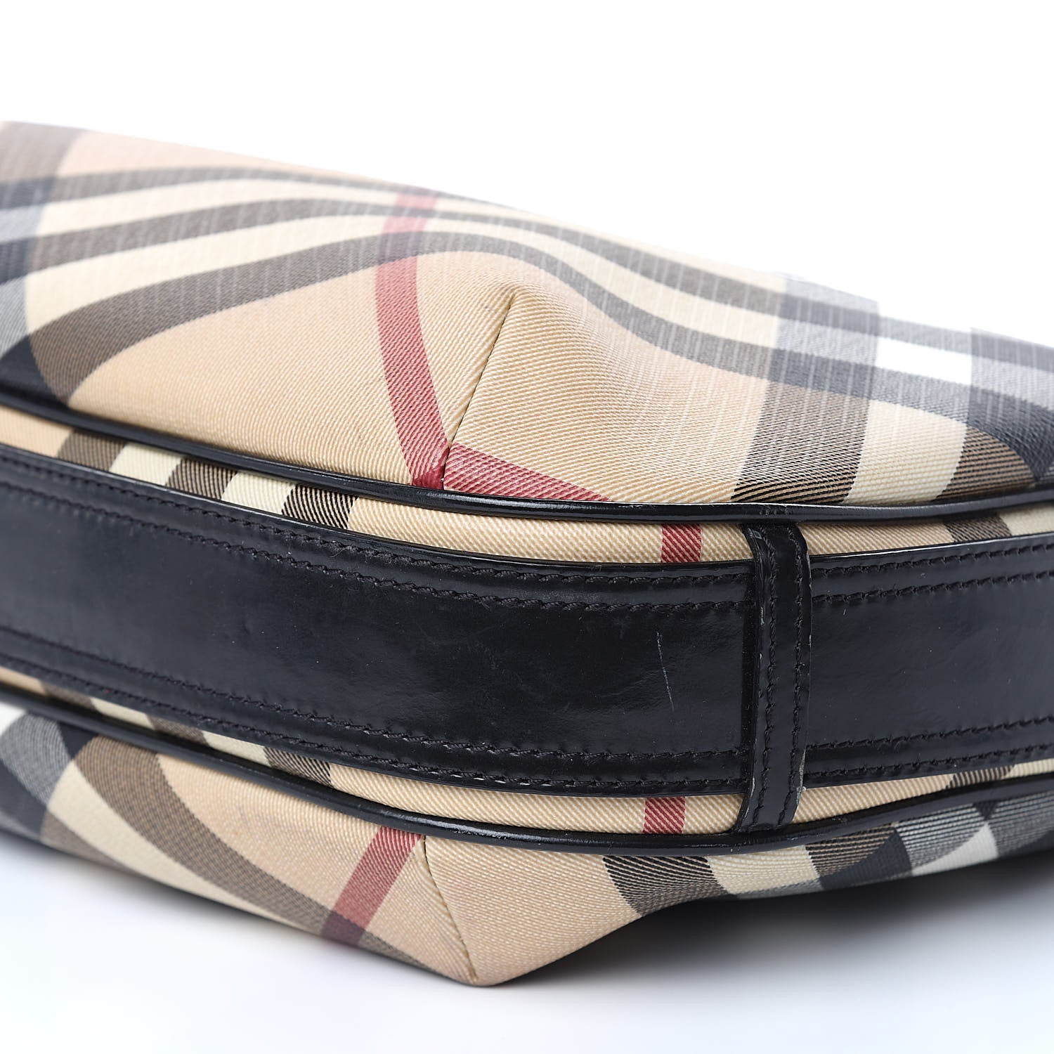 Burberry Calfskin Supernova Check Medium Barton Hobo Black 9 of 16