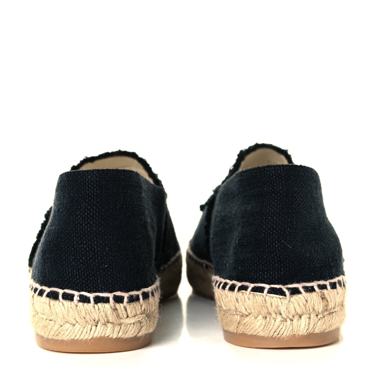 Chanel Denim Toile CC Espadrilles 41 Black 5 of 9