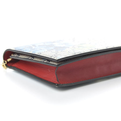 Gucci GG Supreme Monogram Blooms Chain Wallet Blue 6 of 9