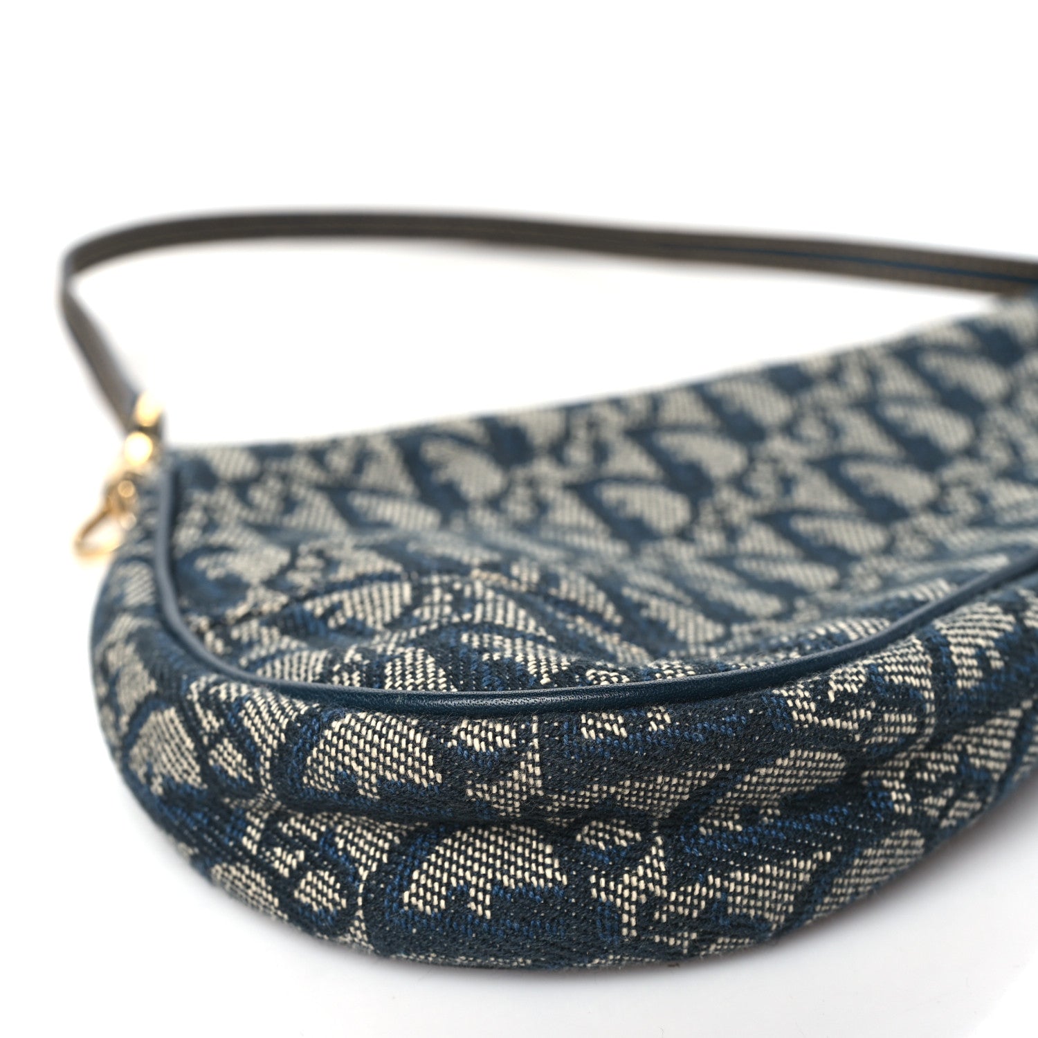 Christian Dior Monogram Mini Saddle Pochette Navy 9 of 12