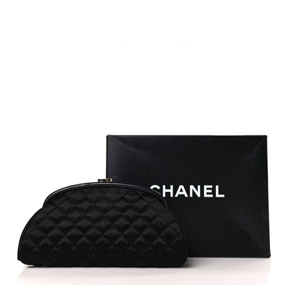 Chanel Satin Quilted Timeless Clutch Black 11 of 11
