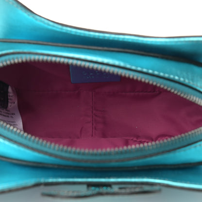 Gucci Metallic Calfskin Childrens Butterfly Bag Blue 5 of 11