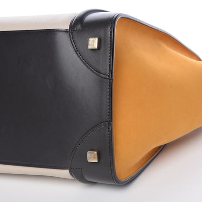 Celine Drummed Calfskin Nubuck Mini Tri-Color Luggage Chalk 10 of 11