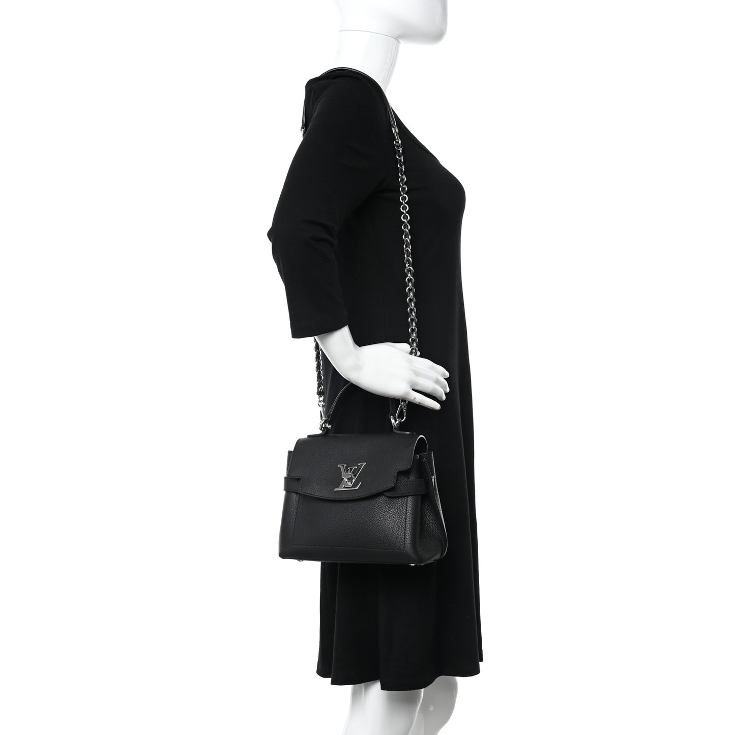 Soft Calfskin Mini Lockme Ever Black