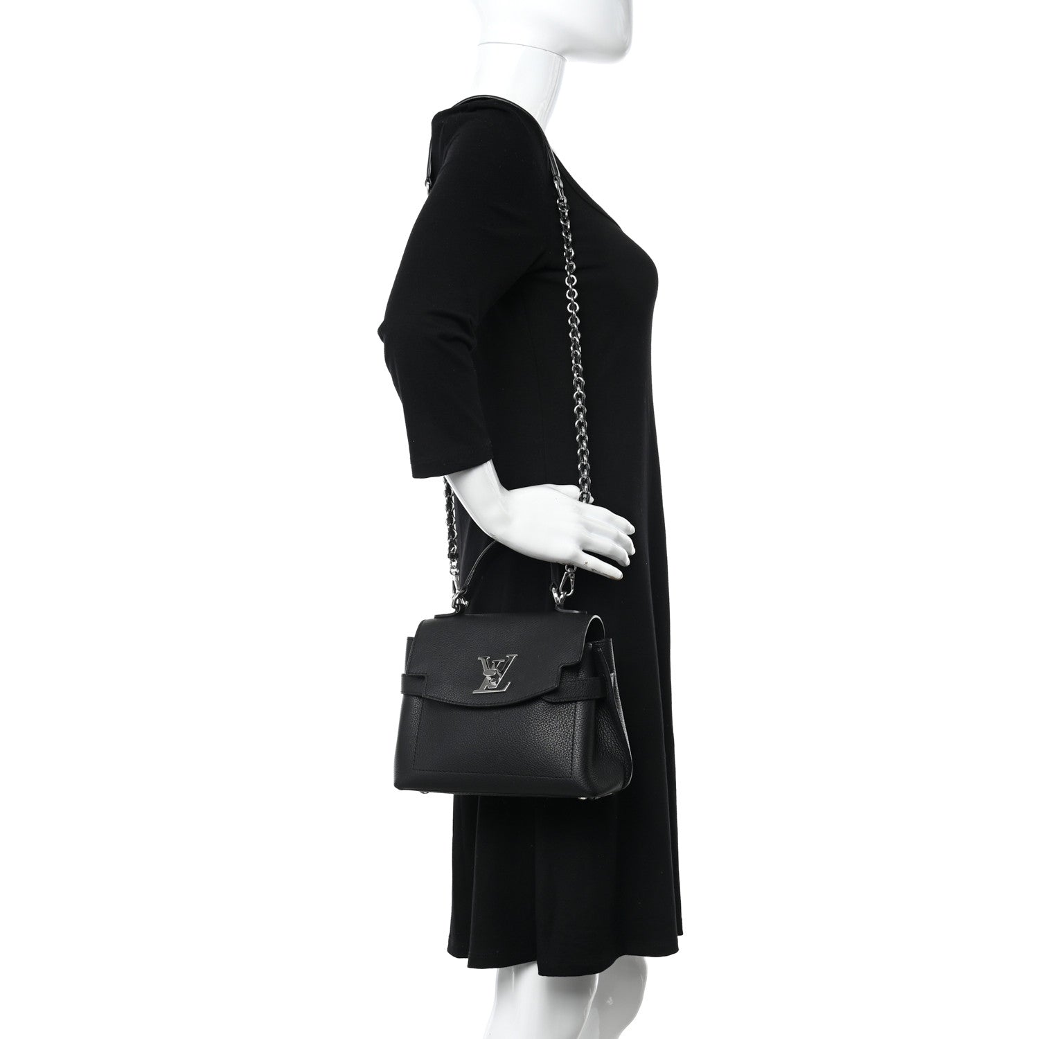 Louis Vuitton Soft Calfskin Mini Lockme Ever Black 2 of 10