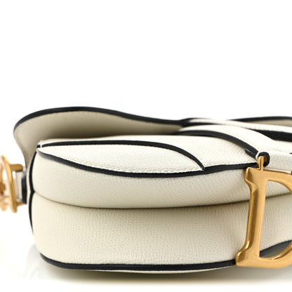 Christian Dior Grained Calfskin Mini Saddle Bag White 9 of 10