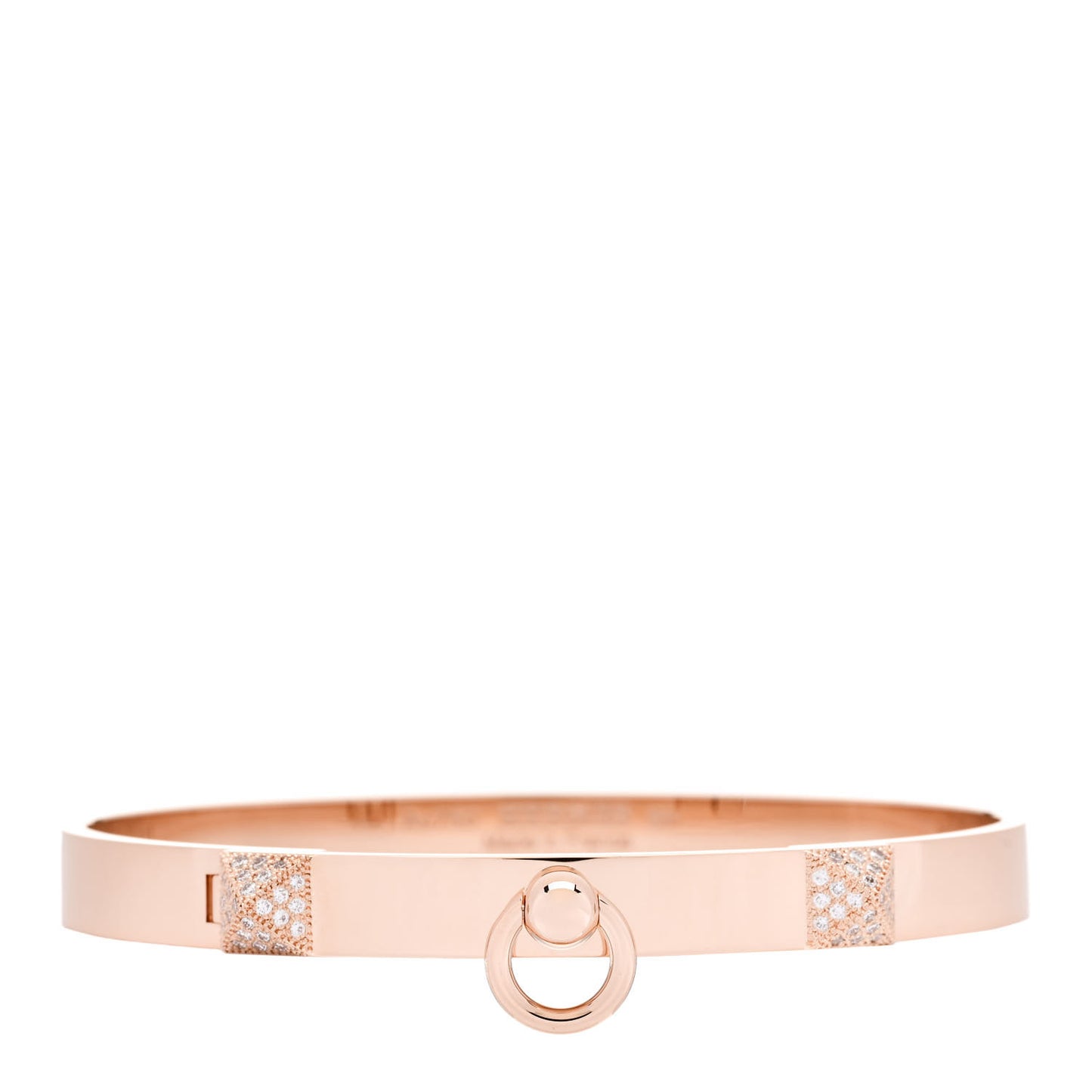 18K Rose Gold Diamond PM Collier De Chien Bracelet SH