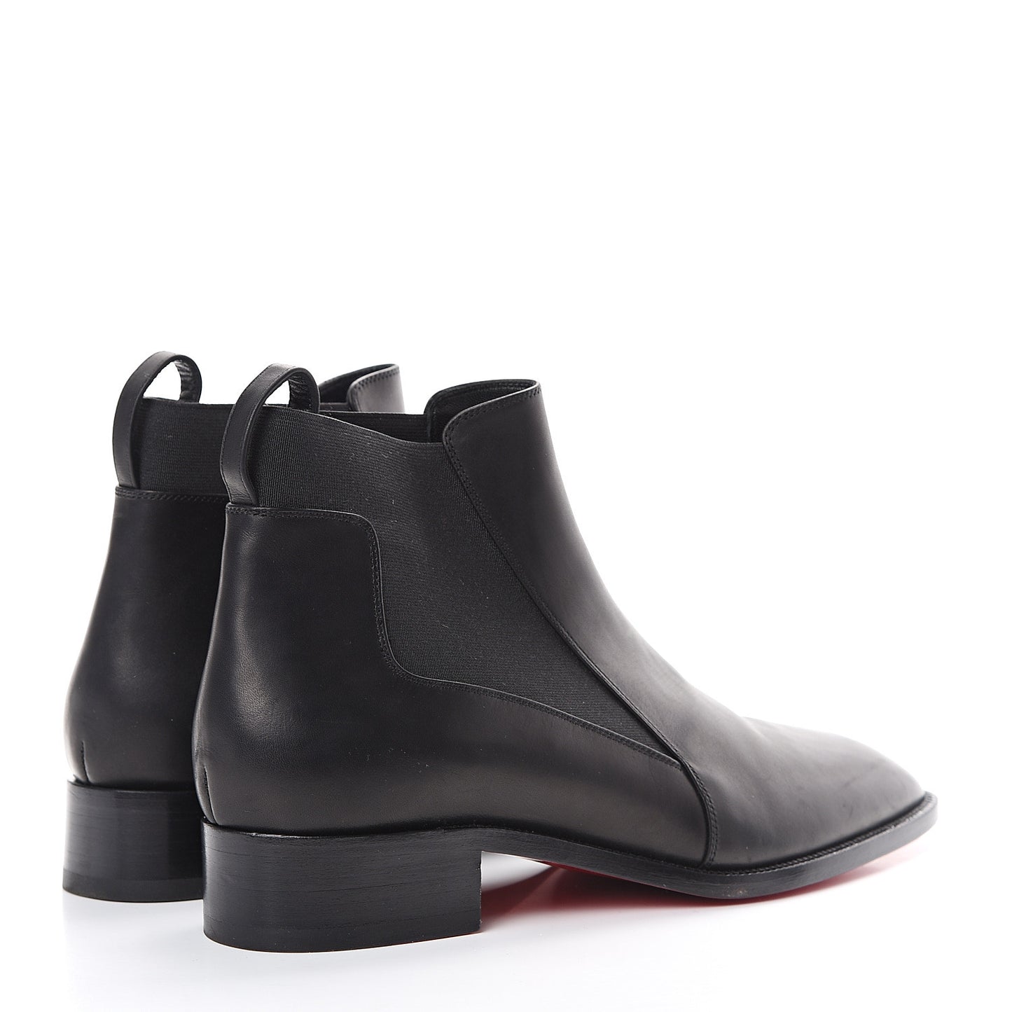 Calfskin Mens Melon Flat Chelsea Boots 41 Black