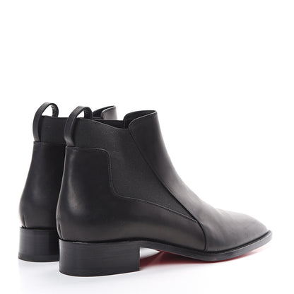 Christian Louboutin Calfskin Mens Melon Flat Chelsea Boots 41 Black 4 of 13