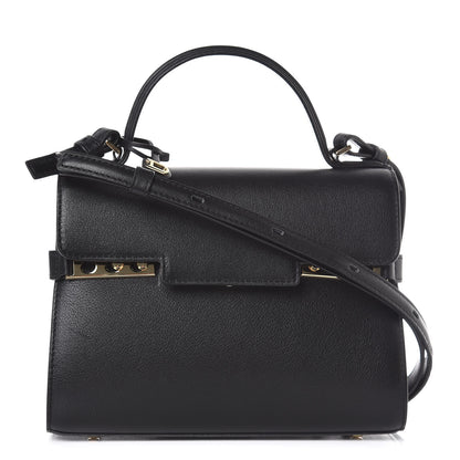 Delvaux Smooth Calfskin Mini Tempete Satchel Black 1 of 10