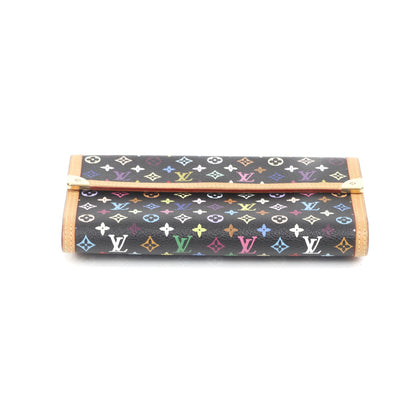Louis Vuitton Monogram Multicolor Porte Tresor International Wallet Black 3 of 11