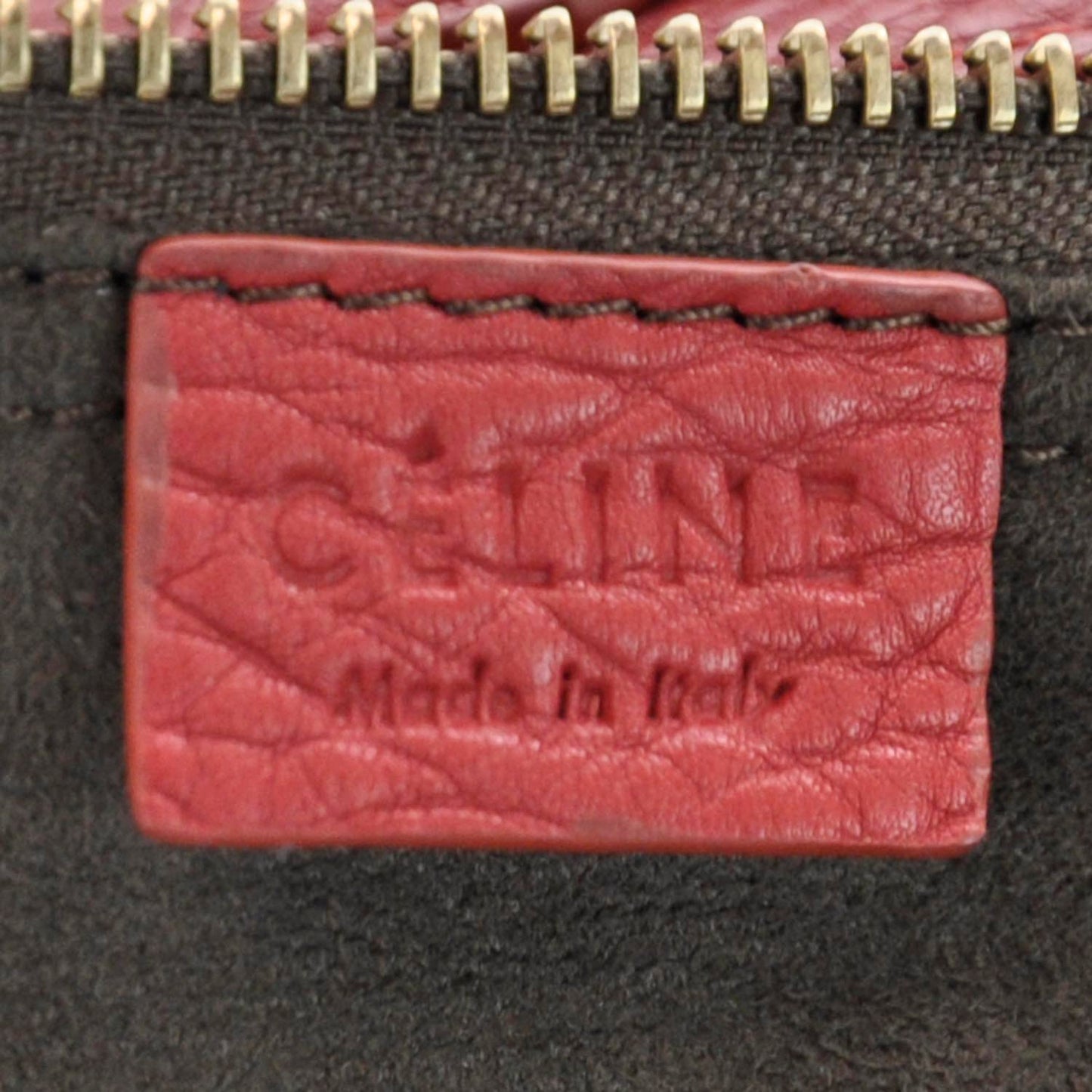 Pebbled Leather Mini Luggage Bag Red