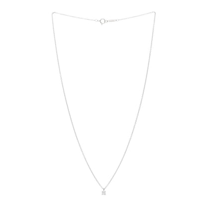 Tiffany Platinum Diamond .16ct Solitaire Pendant Necklace 3 of 5
