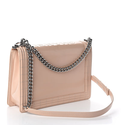 Chanel Glazed Calfskin Large Boy Flap Light Pink 3 of 10