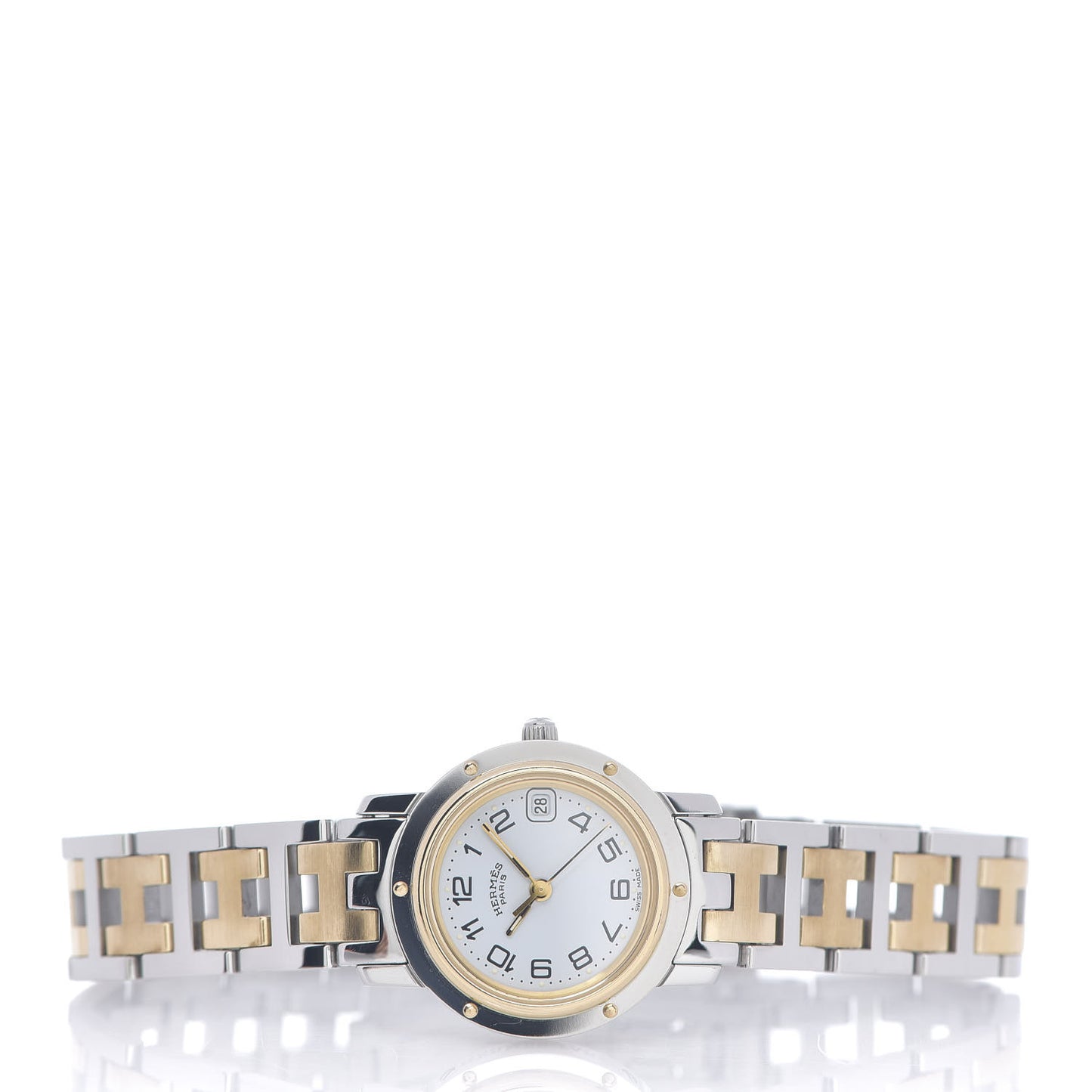 Stainless Steel 24mm Clipper Quartz Watch Gold