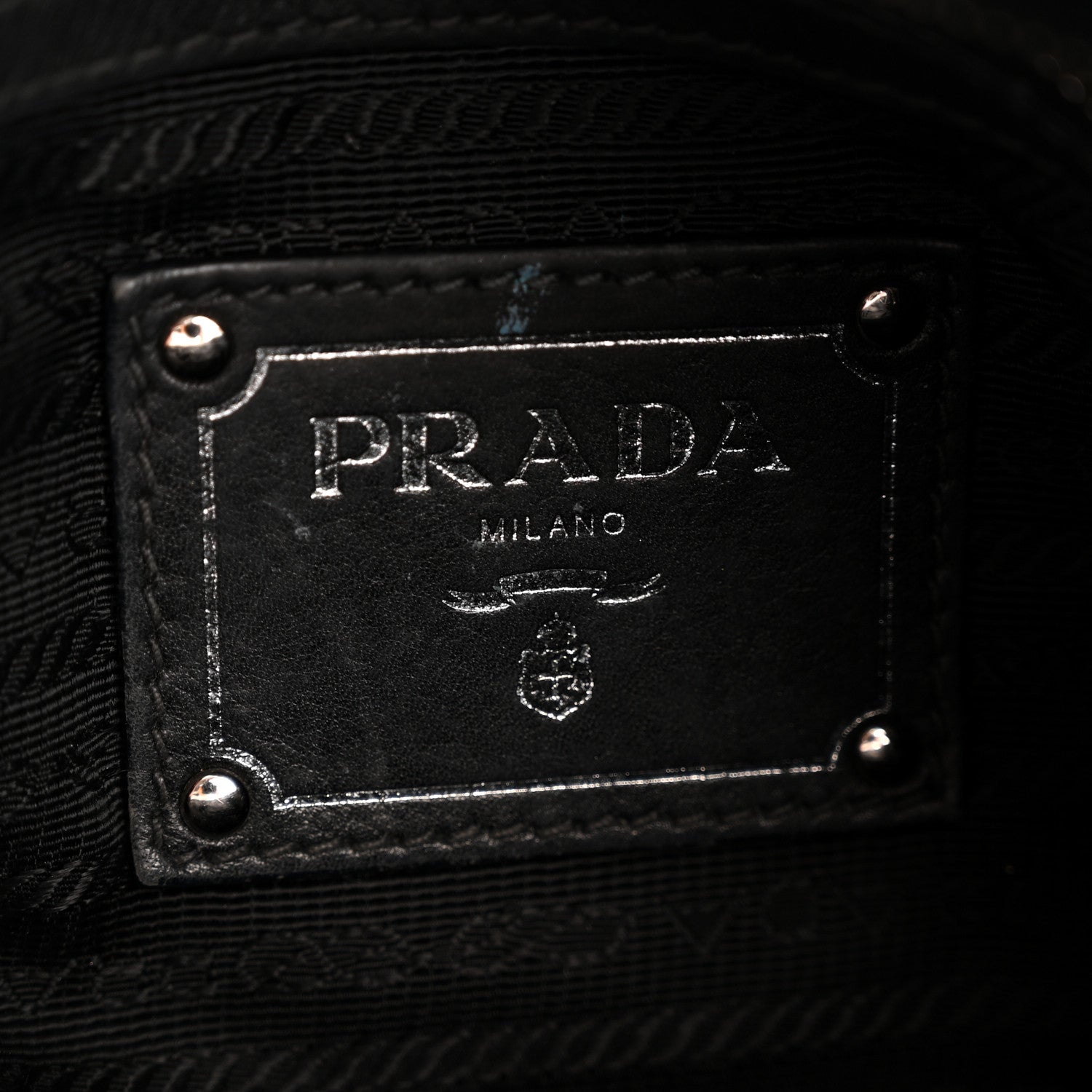 Prada Soft Calf Pleated Hobo Black 6 of 15