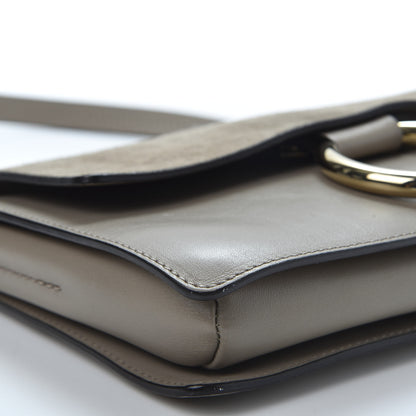 Chloe Suede Calfskin Small Faye Shoulder Bag Motty Grey 5 of 9