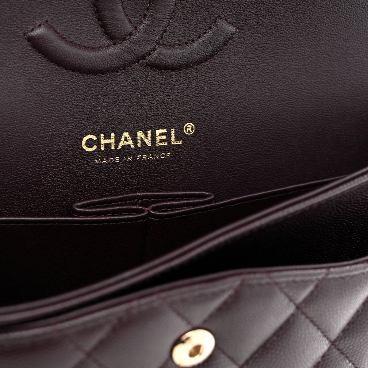 Chanel Caviar Quilted Medium Double Flap Brown 6 of 11