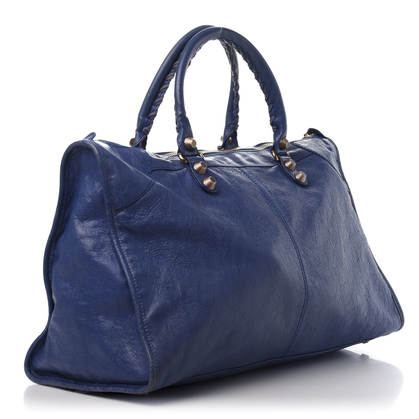 Agneau Giant 12 Rose Gold Hardware Work Bleut Bleu Glacier