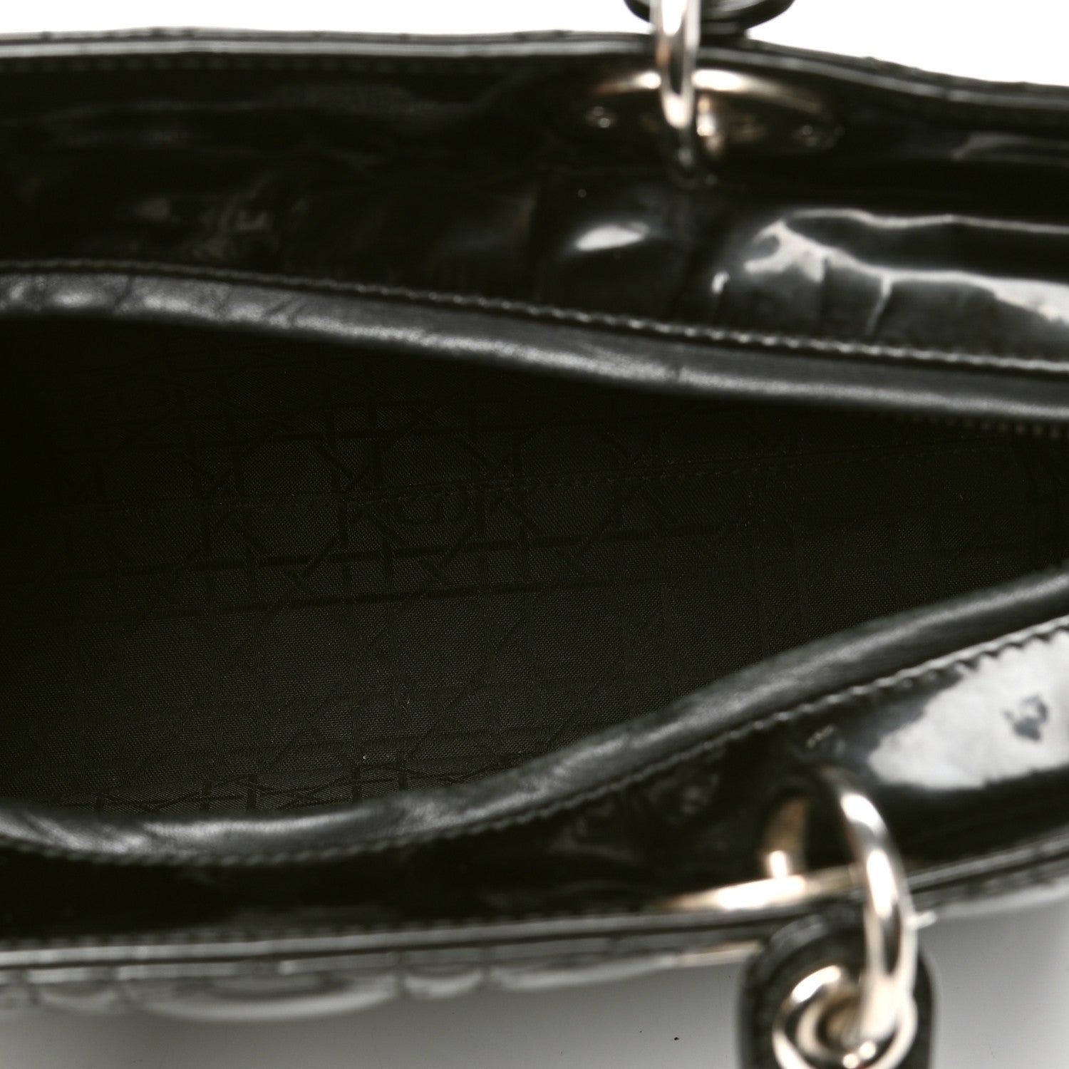 Christian Dior Patent Cannage Large Lady Dior Black 5 of 6