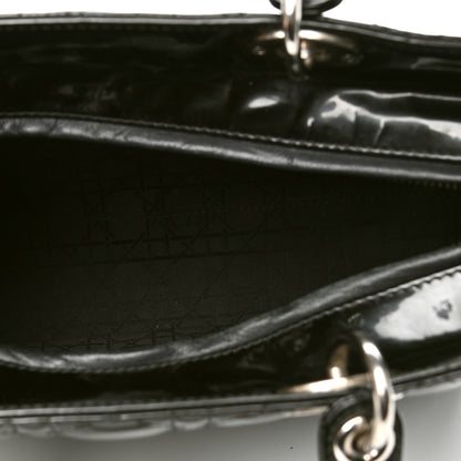 Christian Dior Patent Cannage Large Lady Dior Black 5 of 6