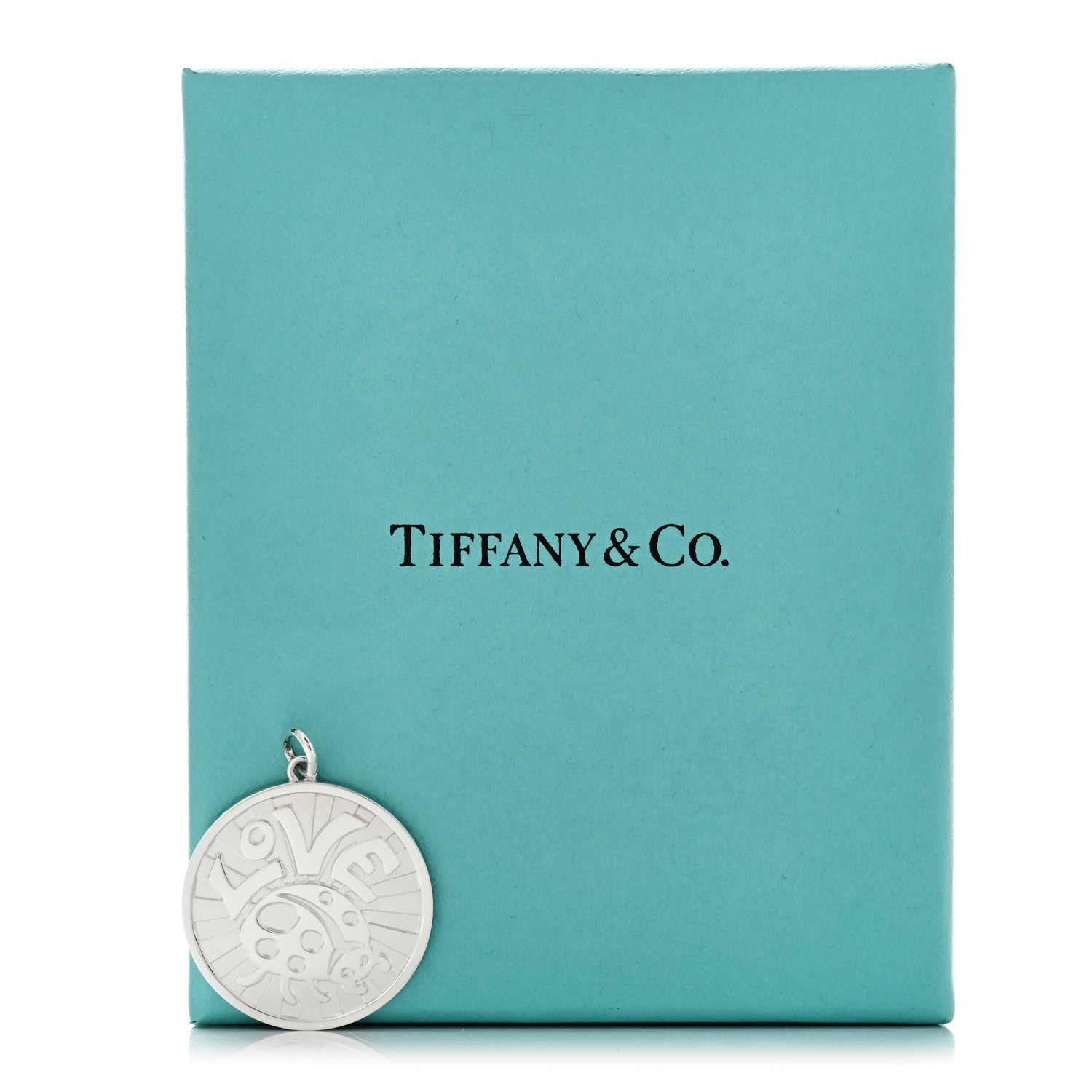 Tiffany Sterling Silver Love Bugs Round Tag Charm 5 of 5