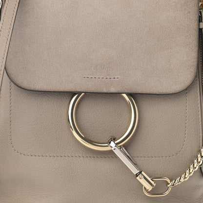 Chloe Suede Calfskin Small Faye Backpack Motty Grey 8 of 11