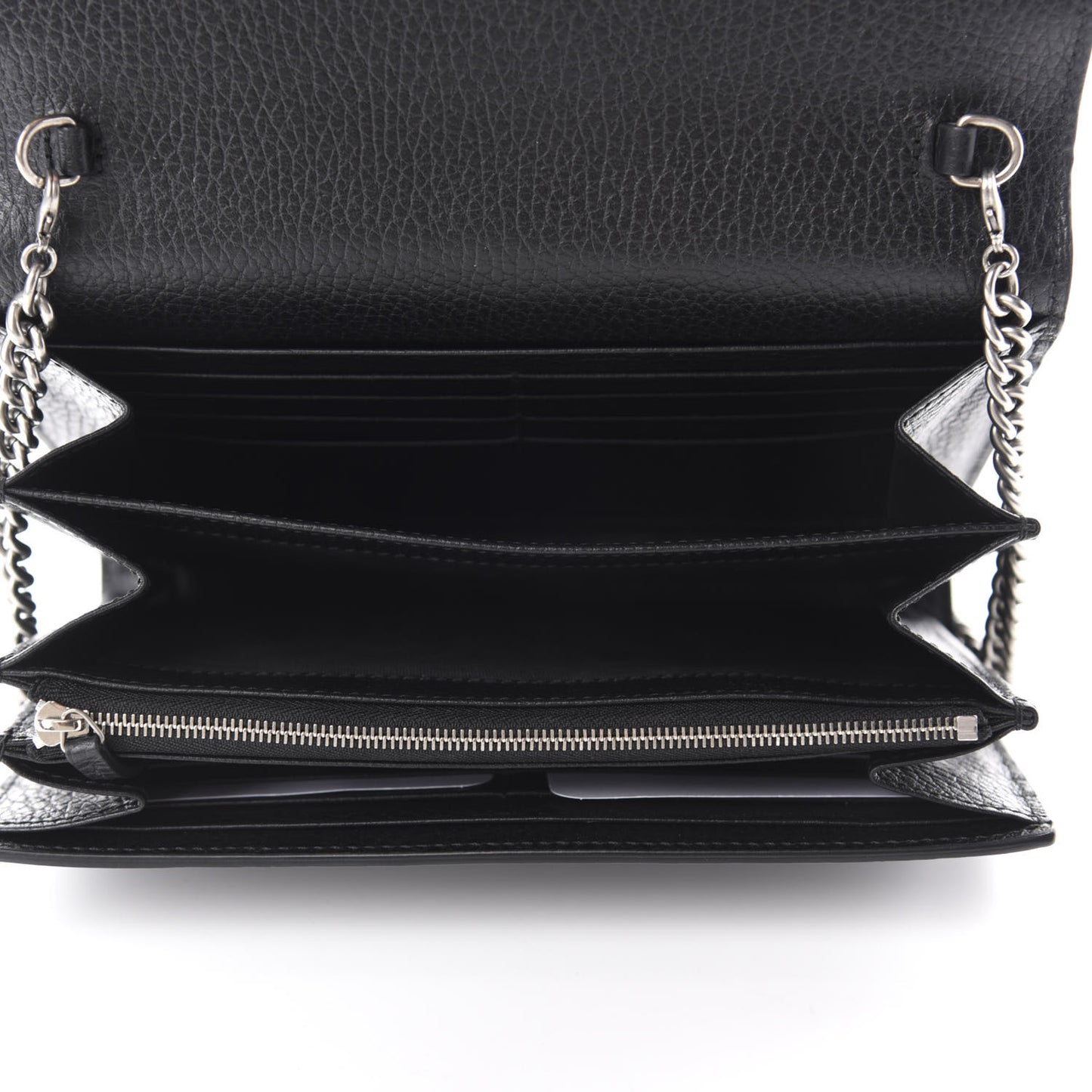 Calfskin Mini Dionysus Chain Wallet Black