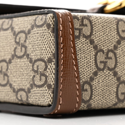 Gucci GG Supreme Monogram Mini Horsebit 1955 Shoulder Bag Beige Brown Sugar 9 of 12