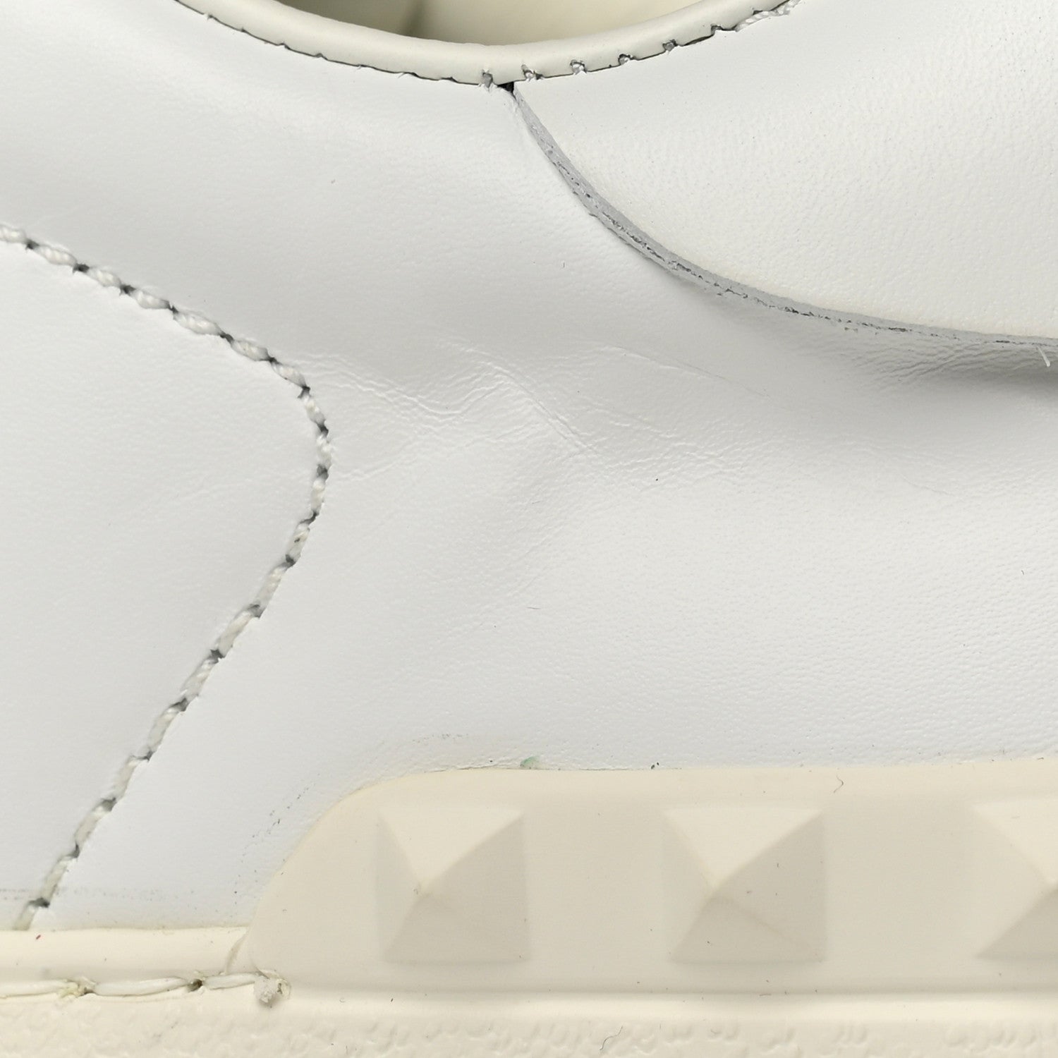 Valentino Garavani Calfskin Rockstud Untitled Open Sneakers 38.5 White Green 9 of 11