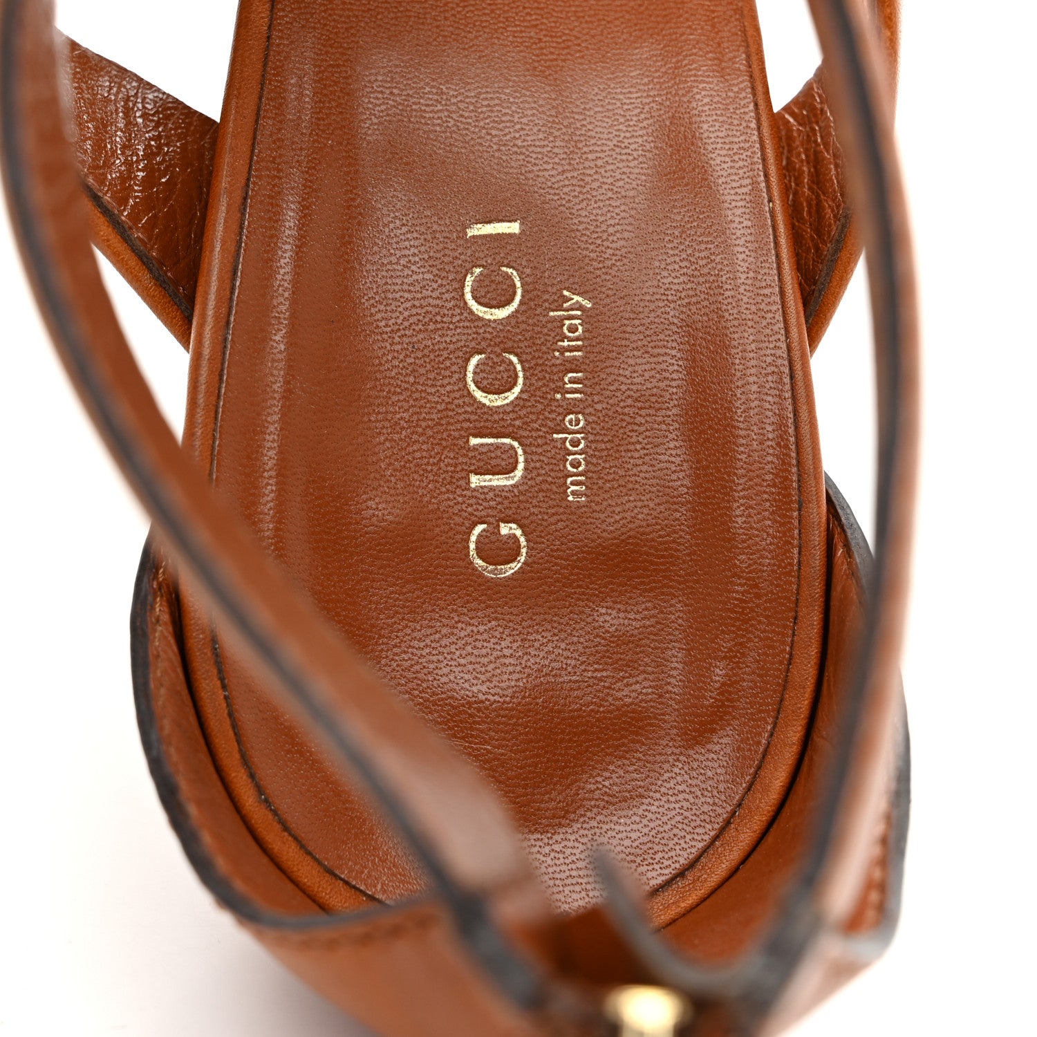 Gucci Saddle Soft Lux 1973 Sandals 38.5 Ginger Bread 7 of 10