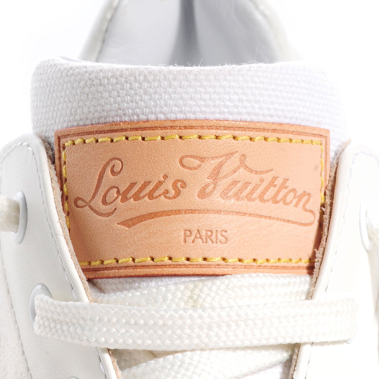 Louis Vuitton Calfskin Embossed Monogram Street Children Kid's Sneakers 30 US 12.5 Gold White 5 of 8