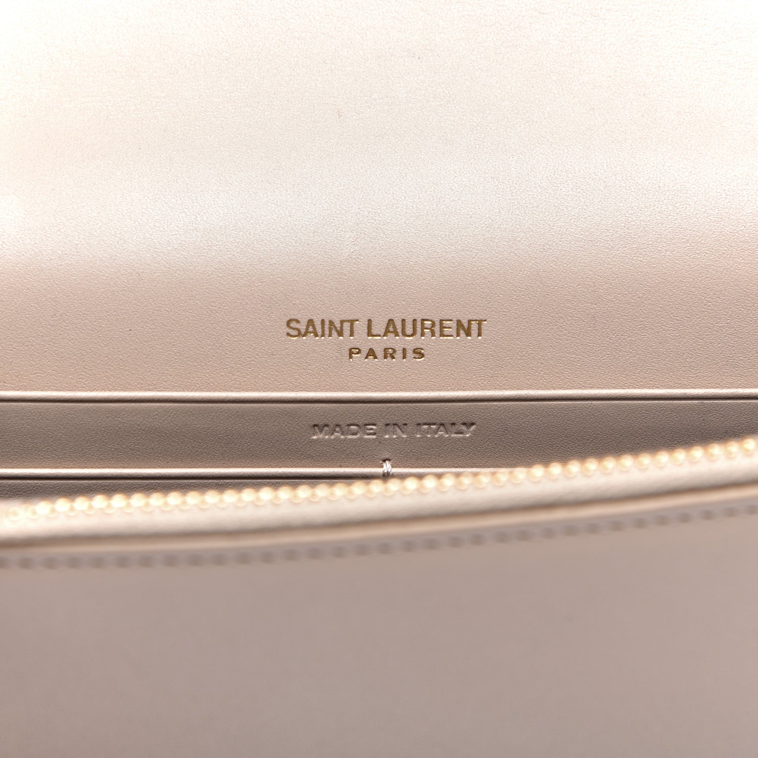 Saint Laurent Smooth Calfskin Classic Monogram Kate Tassel Chain Wallet Nude Powder 8 of 10
