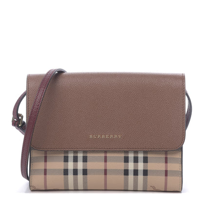Burberry Haymarket Check Small Loxley Crossbody Bright Toffee 1 of 11