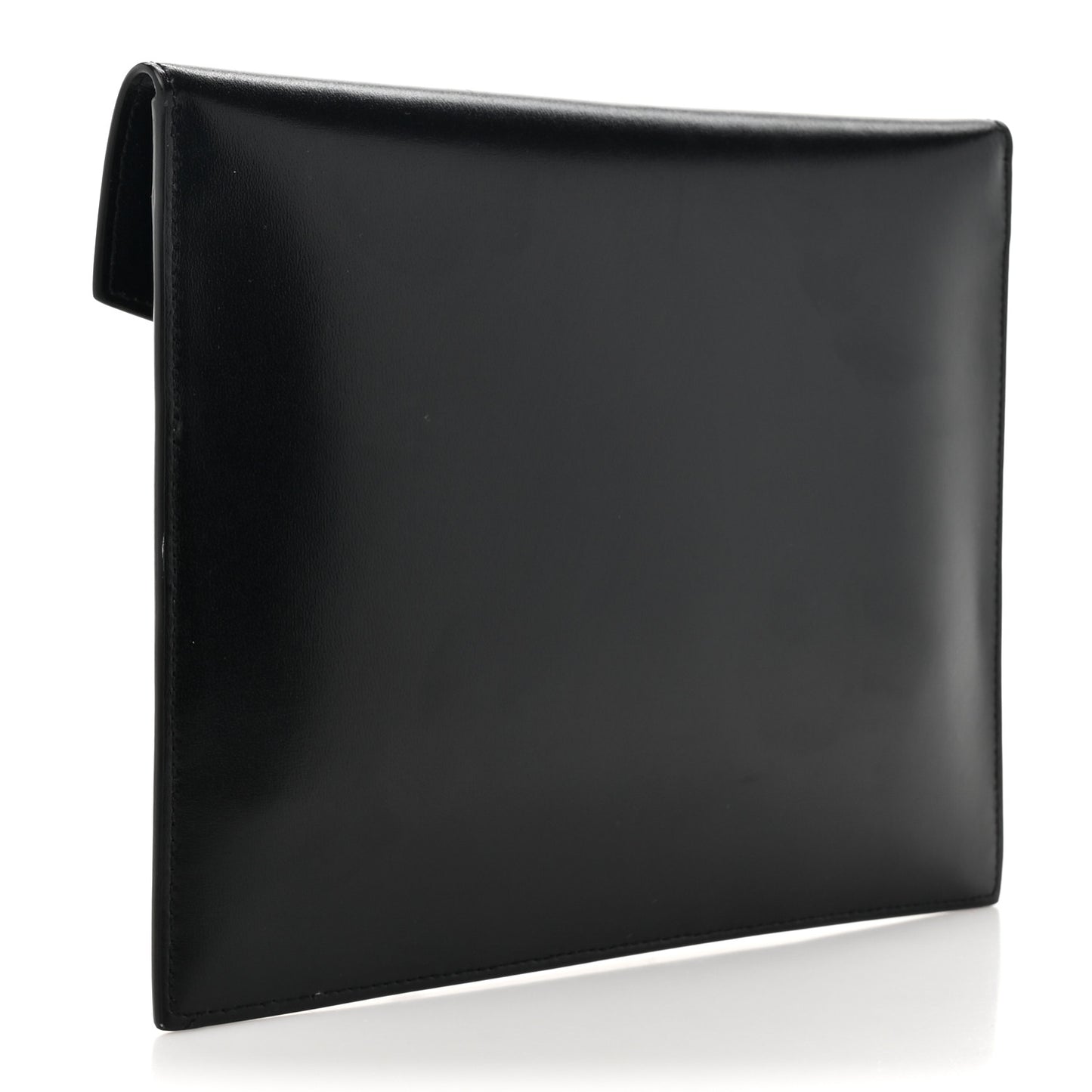 Smooth Shiny Calfskin Monogram Uptown Pouch Black