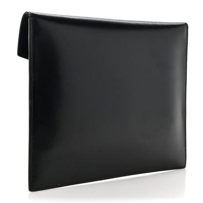 Saint Laurent Smooth Shiny Calfskin Monogram Uptown Pouch Black 3 of 9