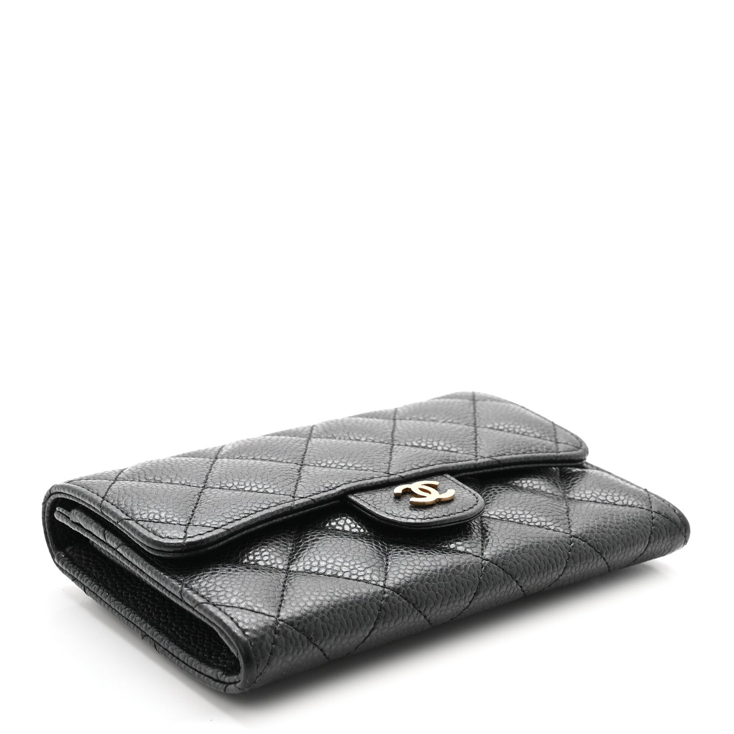Chanel Caviar Quilted Small Flap Wallet Black 4 of 9