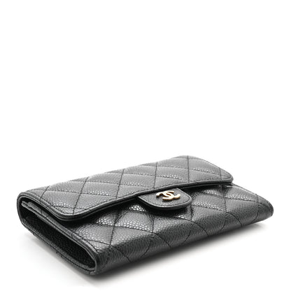 Chanel Caviar Quilted Small Flap Wallet Black 4 of 9