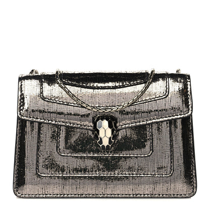 Bulgari Serpenti Forever Metallic Nightbird Calfskin Mini Crossbody Anthracite 1 of 5