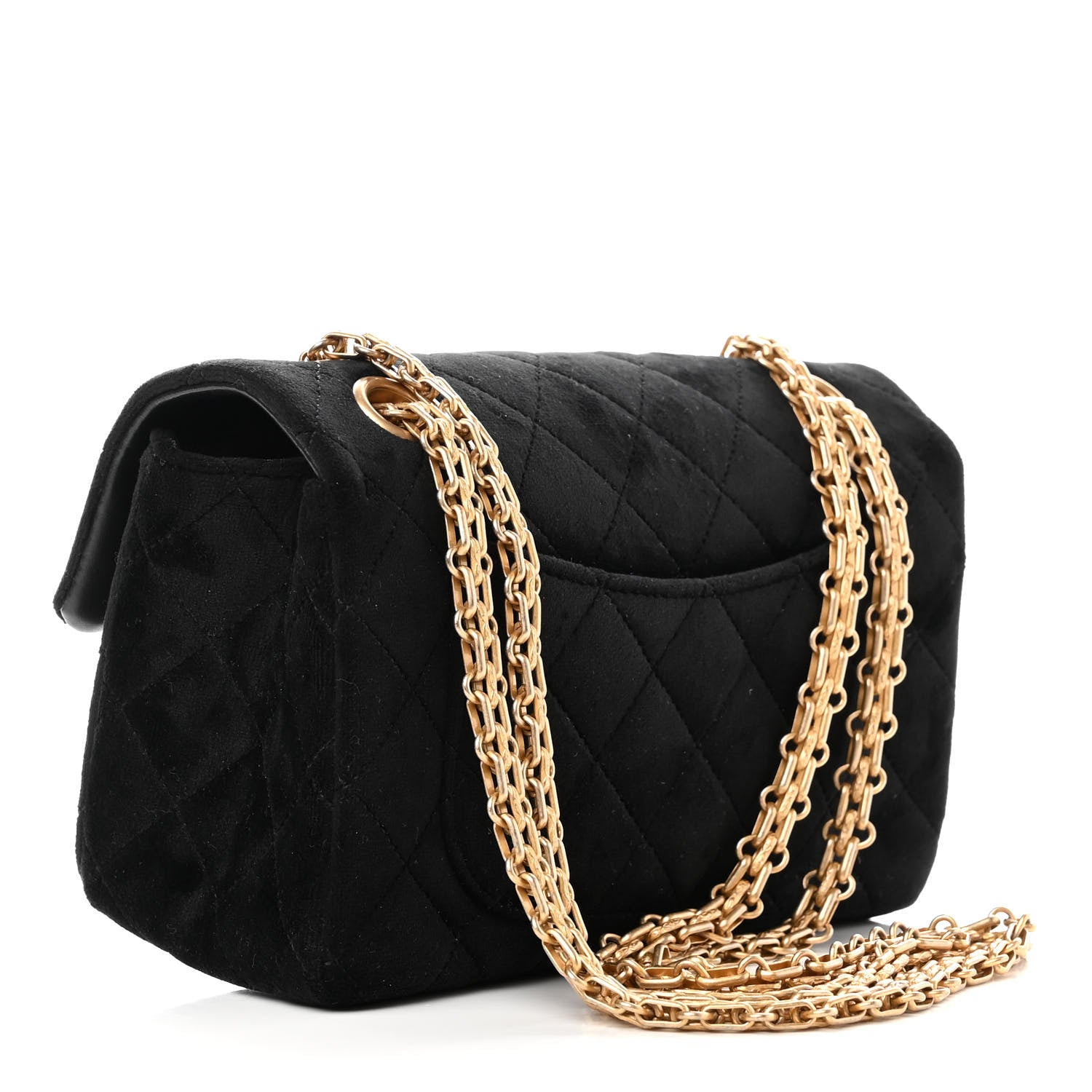 Chanel Velvet Quilted Mini 2.55 Reissue Flap Black 3 of 10