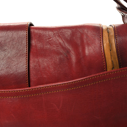 Christian Dior Calfskin Medium Gaucho Double Saddle Bag Red 12 of 13